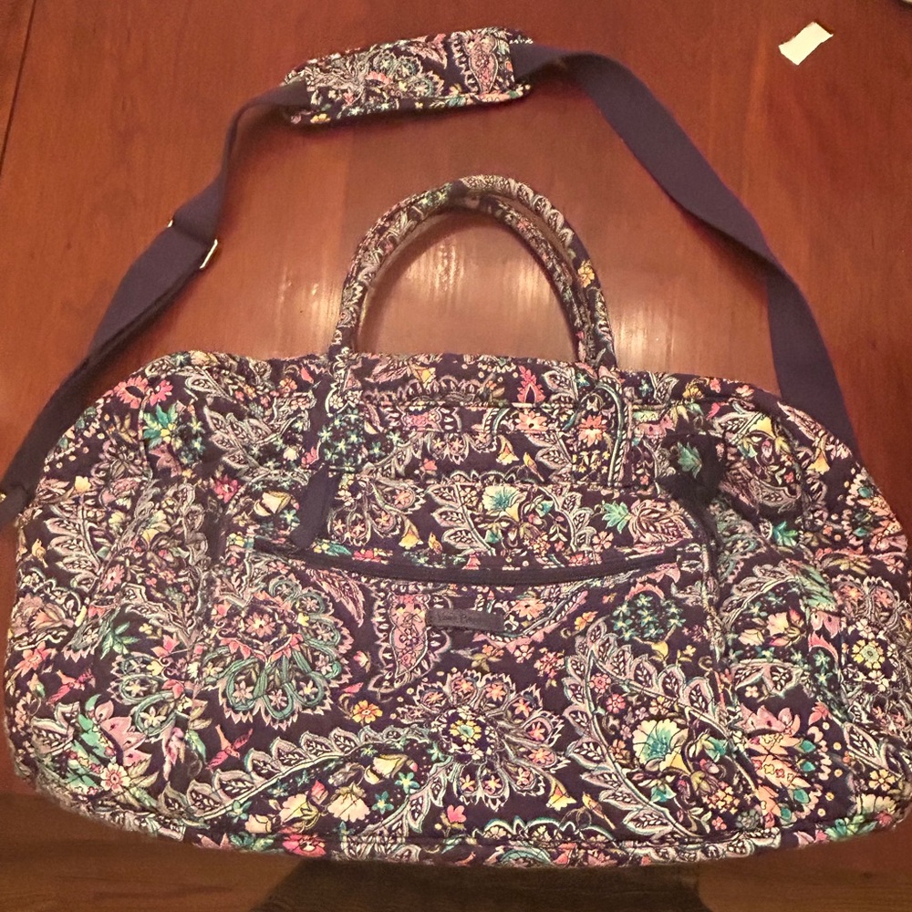 Vera Bradley purple print original duffel